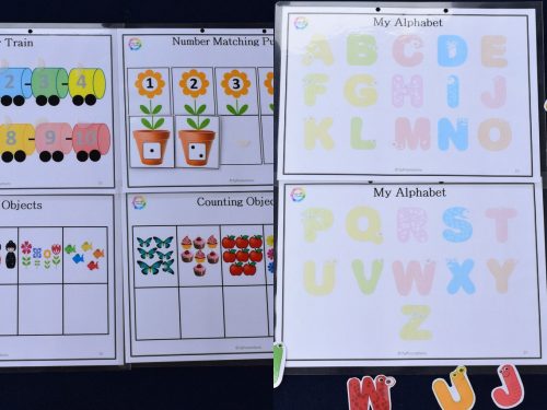 Alphabet and Numbers Worksheets (PDF)