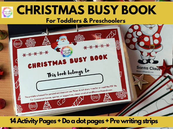 Christmas busy book for toddlers